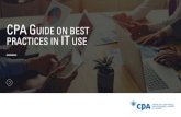 CPA GUIDE ON BEST PRACTICES IN IT USE · CPA GUIDE ON BEST PRACTICES IN IT USE I INTRODUCTION INTRODUCTION This guide is the first step towards a framework for managing information