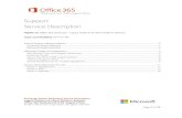 Support Service Description€¦ · Support activities for Office 365 Dedicated plans include the following: Help with aligning your service desk with Office 365 Dedicated support.