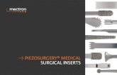 PIEZOSURGERY® MEDICAL SURGICAL INSERTS · Operative length: 3 mm Saw width: 3.5 mm Saw thickness: 0.8 mm → MT6S-10 Osteotomy microsaw Operative length: 10 mm Saw width: 4 mm Saw
