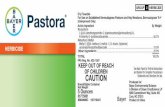 HEERBICIDE Pastoraa Dry Flowable · PASTORA ®HERBICIDE is a dry-ﬂowable granule that controls or suppresses broadleaf and grass weeds. PASTORA ®HERBICIDE is mixed in water and