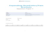 Expanding Quadratics/Two Brackets · 2020. 2. 4. · Expanding Quadratics/Two Brackets Question Paper 1 39 minutes /33 /100 Time Allowed: Score: Percentage: 1 á ZZZ VDYHP\H[DPV FR