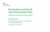 Restoration and the 25 Year Environment Plan...Images from 25 Year Environment Plan 3 Climate Change UK commitments Connect to nature 25 Year Environment Plan Reduce flood risk Sustaina