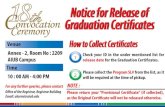18 Convocation | Certificate Release · 18 Convocation | Certificate Release Program SL ID Degree Release Date FASS - UG - 1 10-16276-1 BSS in Eco February 15, 2018 FASS - UG - 2
