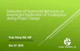 Detection of Teamwork Behaviors as Meaningful Exploration ... · Development of Autonomous Vehicle 7 120 Minutes Challenge 19 Design Groups 1 Common Baseline Change Team Size, Location,