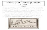 Revolutionary War Unitmrsgrays4thgradeaes.weebly.com/uploads/6/1/9/7/61976291/... · Web viewidentifying the reasons why the colonies went to war with Great Britain as expressed in