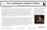 The Clearmeadow Chronicle Weekly · The Clearmeadow Chronicle Weekly Weekend Wonderings Happy New Year! Brian Harrison- Principal