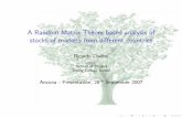 A Random Matrix Theory based analysis of stocks of markets ... coelhor/Ancona_Presentation_v1.0.pdfآ 