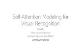 Self-Attention Modeling for Visual Recognition...Yue Cao ∗, Jiarui Xu , Stephen Lin, Fangyun Wei and Han Hu. GCNet: Non-local Networks Meet Squeeze-Excitation Networks and Beyond.