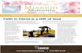 Mission… · 919-554-8109 1 May, 2019 I Monthly Newsletter of Hope Lutheran Church I Wake Forest, NC Mission Moments I 919-554-8109 Faith in Christ is a Gift of God As pastors of
