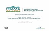 Home At Last Mortgage Credit Certificate Program · 2020. 3. 5. · FIRST MORTGAGE PRODUCT THAT MUST BE USED WITH THE MCC A Mortgage Credit Certificate (MCC) is not a first mortgage