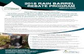 2018 RAIN BARREL REBATE PROGRAM - doee · 2018. 1. 4. · Many local hardware stores carry rain barrels or can have them special ordered . Pre-Approved Rain Barrels The following