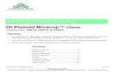 ZR Plasmid Miniprep - Classic€¦ · ZR Plasmid Miniprep™-Classic Catalog Nos. D4015, D4016, & D4054 Highlights For purification of high quality, endotoxin-free plasmid DNA for