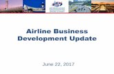 Airline Business Development Update · VISION 100 FAA Reauth. (20 new DCA slots-8 within/12 outside perimeter) AIR-21 FAA Reauth. (24 new DCA slots-12 within/12 outside perimeter)