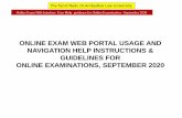 ONLINE EXAM WEB PORTAL USAGE AND NAVIGATION HELP ...tndalu.ac.in/pdf/2020/sepR/userguidelines.pdf · QUESTION PAPER DOWNLOAD – STEP 3 On clicking the ‘Question Paper Download’