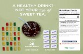 A HEALTHY DRINK? cup of NOT YOUR Nutrition Facts ......A HEALTHY DRINK? NOT YOUR cup of SWEET TEA. S = 28 GUMMY BEARS UNBEARABLE! Nutrition Facts Serving Size: 1 12-oz. glass Packets