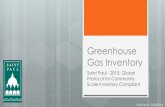 Greenhouse Gas Inventory - Saint Paul, Minnesota · CO2e (MT) Transportation Commercial Energy Residential Energy ... coal-burning power plant to a natural gas plant, reducing emissions