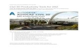 Productivity Tools for Autodesk Civil 3D ANZ Civil 3D ... · Civil 3D Productivity Tools for ANZ is a suite of customised add-ins to allow more productive design and documentation