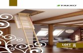 LADDERS - FAKRO · wooden ladders with insulated beige hatch which can be veneered or painted to match the interior character. LWK Komfort loft ladders have the same structure as