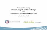 A Guide for Using Webb’s Depth of Knowledge · 2013 Common Core Institute 4 An Educator’s Guide for Applying Webb’s Depth-of-Knowledge Levels to the Common Core State Standards
