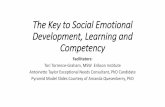 The Key to Social Emotional Development, Learning and ......The Key to Social Emotional Development, Learning and Competency Facilitators: Tori Torrence-Graham, MSW Erikson Institute