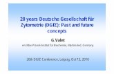 20 years Deutsche Gesellschaft für Zytometrie (DGfZ): Past and … · 60 mostly German 44 US numerous mostly European publications in periodicals and books are unsearchable by flow