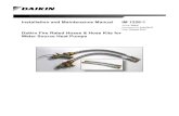 Fire Rated Hoses & Hose Kits for WSHP Daikin IM 1226...Installation and Maintenance Manual IM 1226-1 Group: WSHP. Document PN: 910158157. Date: October 2014. Daikin Fire Rated Hoses