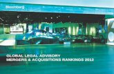 GLOBAL LEGAL ADVISORY MERGERS & ACQUISITIONS RANKINGS 2012 global ma legal lt.pdf · MERGERS & ACQUISITIONS RANKINGS 2012 . For data submissions or queries, please contact: General