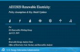 AEO2020 Renewable Electricity - U.S. Energy Information ... · 10% by 2020 for Co-ops Carve-outs for solar, wind, and DG 50% renewables by 2030, 80% renewables by 2040, 100% carbon-free
