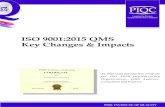 ISO key chaning - PIQC Institute of QualityISO 9001:2015 QMS Key Changes & Impacts Introduction ISO 9001:2008 QMS standard has been revised by the ISO Secretariat and released as ISO
