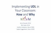 Implementing UDL in Your Classroom: How and Why...•M.Ed. in Languages from College of Charleston ‘09 (and BA in Theatre from CofC in ‘01) •Courses taught at CofC •SPAN 101-202