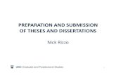 PREPARATION AND SUBMISSION OF THESES AND … · Final Submission Process cIRcle Submission Process Forms Delaying the Publication of Your Thesis (Embargo) Thesis Approval Deadlines