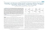 Design of Power-Rail ESD Clamp With Dynamic Timing-Voltage ...mdker/Referred Journal... · Fig. 1. Traditional power-rail ESD clamp circuits with (a) RC-delay technique [5] and (b)