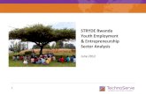 STRYDE Rwanda Youth Employment & Entrepreneurship Sector … · Reported youth unemployment and inactivity is low 0% 20% 40% 60% 80% 100% Working Student Unemployed Inactive* 7-10