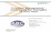 Frontline Management: Leveraging the ... - Training Solutions · Frontline Management: Leveraging the Strengths of Your Style All people have natural strengths that they can call