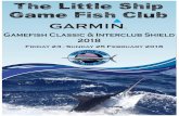 The Little Ship Game Fish Club & Garmin Interclub Shield 2018 · bartercard BATTERIES rim Buz .com.au 4X4 ACCESSORIES MARINE Crawley THE ALL NEW Bait e Tackle Serving Queensland Anglers