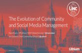 The Evolution of Community and Social Media Management · Klout awareness consider purchase ing ing Reach. AT YOUR TABLE When considering the evolution of your role, consider how