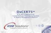 DxCERTS - itSM Solutions, LLC · 2019. 3. 7. · • DxCERTS online instructor Train-the Trainer program enables enterprises to quickly stand-up its own delivery and mentoring force.