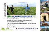 Studiengang Master Öko-Agrarmanagement · 2014. 9. 19. · Profil (Alleinstellung) Ausrichtung auf Land- und Ernährungswirtschaft Managementkompetenzen Wissensanwendung sehr wichtig