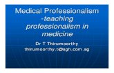 Medical Professionalism -teaching professionalism in 2016. 8. 1.¢  Title: Medical Professionalism -teaching
