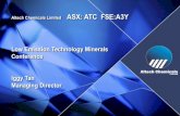 Low Emission Technology Minerals Conference Iggy Tan ...media.abnnewswire.net/media/en/docs/ASX-ATC-6A860556.pdfGlobal Industry Analysis and Forecast 2016-2024” Demand for HPA •