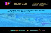 Transportation & Logistics Cluster: Background Material · clusters to advance overdue ideas and better drive regional competiveness by fostering stronger collaboration within and