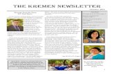 The Kremen Newsletter - California State University, spring, when the Kremen School received the 2014 Christa McAuliffe Award, and last spring when 5000 students graduated. This ranking