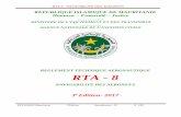 REGLEMENT TECHNIQUE AERONAUTIQUE RTA - 8site.anac.mr/en/images/pdf2018/dsa/RTA8_oct2017.pdf · RTA 8 - NAVIGABILITE DES AERONEFS RTA 8/ANAC/Mauritanie 3eEdition Amendement : 03 P.