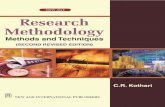 Research Mathodology : Methods and TechniquesResearch Methodology: An Introduction 1 1 Research Methodology: An Introduction MEANING OF RESEARCH Research in common parlance refers
