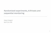 Randomized experiments, A/B tests and sequential monitoring · 2018. 8. 21. · Design choices 3. Sequential experimentation 7. Prediction, estimation, ... power=0.8).n_per_group