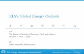 EIA's Global Energy Outlook · U.S. natural gas production dominated by shale resources; alternative price and resource /technology assumptions could be quite different Adam Sieminski,