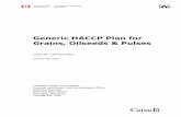Generic HACCP Plan for Grains, Oilseeds & Pulses · 2020. 2. 14. · Generic HACCP Plan 3 January 29, 2020 Form #1: Finished Product Description Guidance: Delete any information that