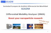 Sociedad Europea de Análisis Diferencial de Movilidad SEADM€¦ · Planar DMA . the . axisymmetric DMA . The Differential Mobility Analyzer, DMA, is a peculiar ion mobility device,