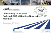 Community of Interest Railroad-DOT Mitigation Strategies ...shrp2.transportation.org/SiteAssets/Pages/R16...Railroad-DOT Mitigation Strategies (R16) Webinar September 27, 2016 | 2
