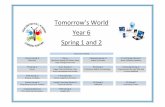 Tomorrows World - hemlingtonhallacademy.co.uk · Tomorrows World Year 6 Spring 1 and 2 Tomorrow [s World Science (Spring 1) History Geography (Spring 1) Art and Design (Spring 1)